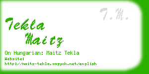 tekla maitz business card
